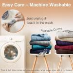 Beautyrest Reversible Sherpa Electric Blanket, Zero EMF, Multi Heat Setting