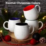 LIFVER Jumbo Ceramic Coffee Mugs Set of 4