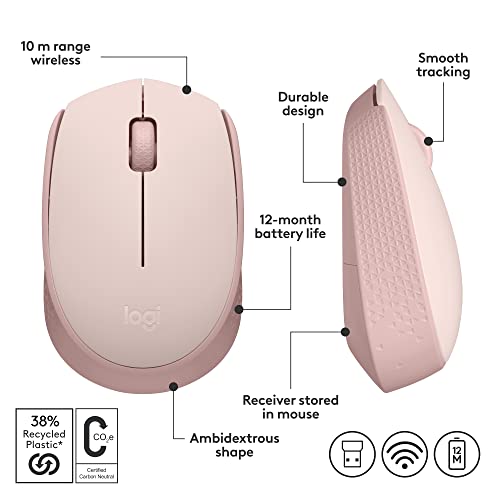Logitech M170 Wireless Mouse - 2.4 GHz, Ambidextrous