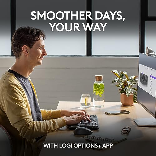 Logitech Wave Keys MK670 Combo, Ergonomic Wireless Keyboard