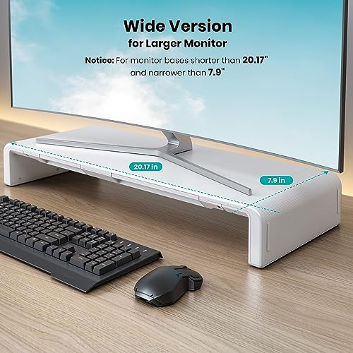 Klearlook Foldable Monitor Stand Riser, Adjustable Desk Shelf