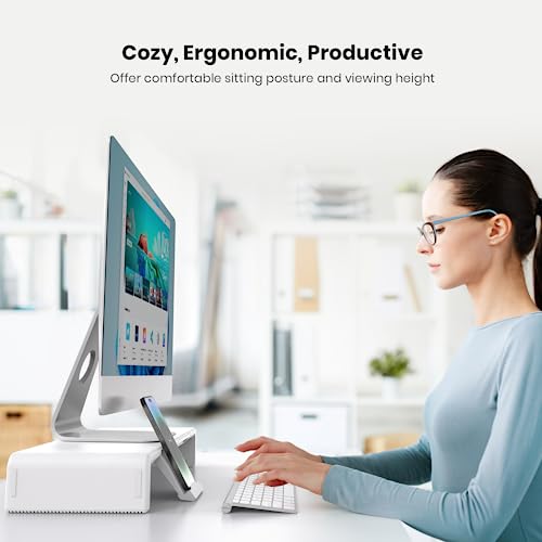 Klearlook Foldable Monitor Stand Riser, Adjustable Desk Shelf