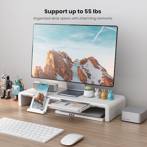 Klearlook Foldable Monitor Stand Riser, Adjustable Desk Shelf