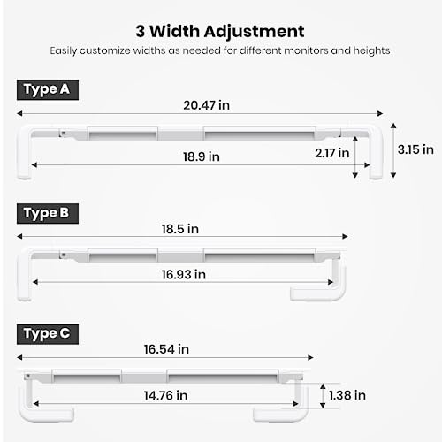 Klearlook Foldable Monitor Stand Riser, Adjustable Desk Shelf