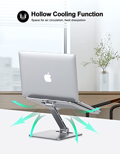 RIWUCT Foldable Laptop Stand, Adjustable & Ergonomic Aluminum Holder