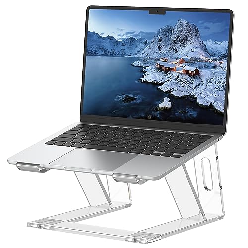 Acrylic Laptop Stand, Ergonomic Riser, Stable Holder