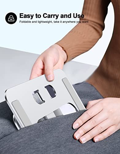 RIWUCT Foldable Laptop Stand, Adjustable & Ergonomic Aluminum Holder