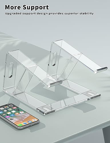 Acrylic Laptop Stand, Ergonomic Riser, Stable Holder