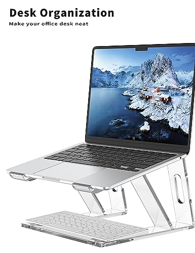 Acrylic Laptop Stand, Ergonomic Riser, Stable Holder