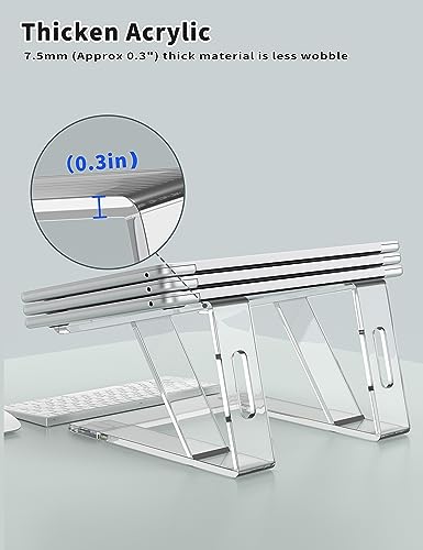 Acrylic Laptop Stand, Ergonomic Riser, Stable Holder
