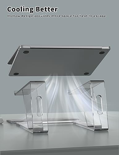Acrylic Laptop Stand, Ergonomic Riser, Stable Holder