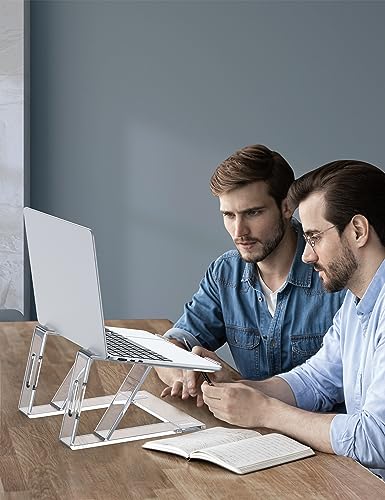 Acrylic Laptop Stand, Ergonomic Riser, Stable Holder