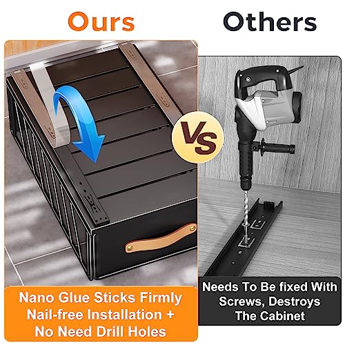 Adhesive Cabinet Organizer: Heavy Duty Pantry Shelves Drawer