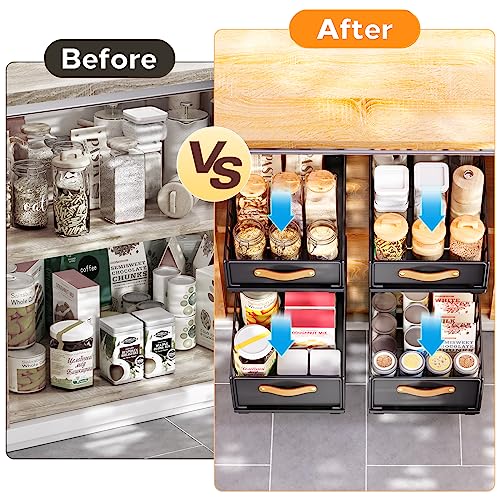 Adhesive Cabinet Organizer: Heavy Duty Pantry Shelves Drawer