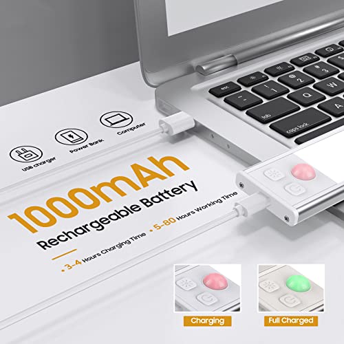 Motion Sensor USB Rechargeable Under Cabinet Lights, 3-pack