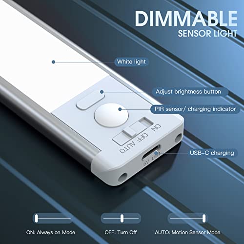 Rechargeable Motion Sensor Closet Lights, 2 Pack