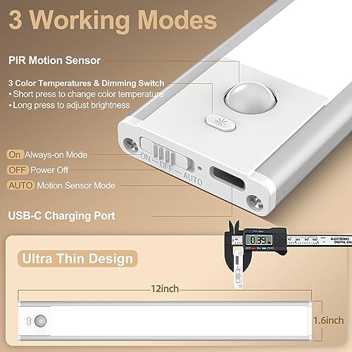 Okumoe Premium LED Motion Sensor Under Cabinet Lights