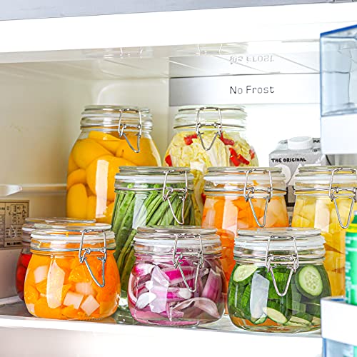 6-Piece Airtight Glass Canister Set for Kitchen Storage