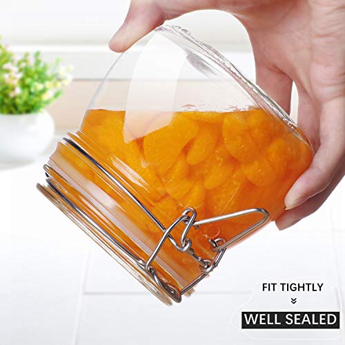 6-Piece Airtight Glass Canister Set for Kitchen Storage