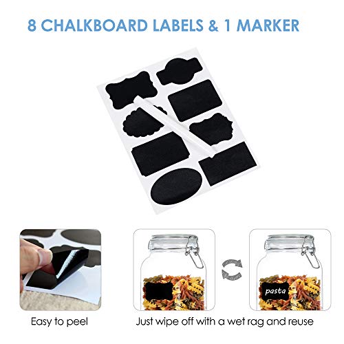 3 Pack Glass Food Storage Jars with Airtight Lids