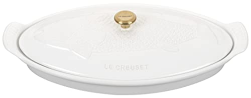 Le Creuset Oval Fish Baker in White, 1.7qt