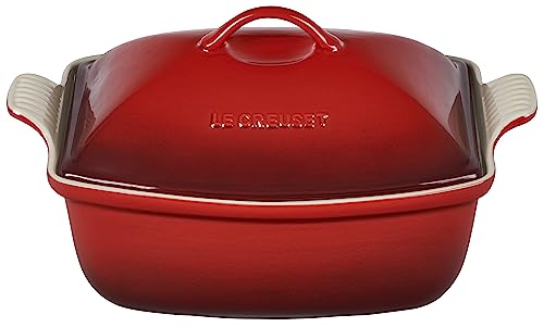 Le Creuset Stoneware Deep Baker with Lid, 4.5 qt