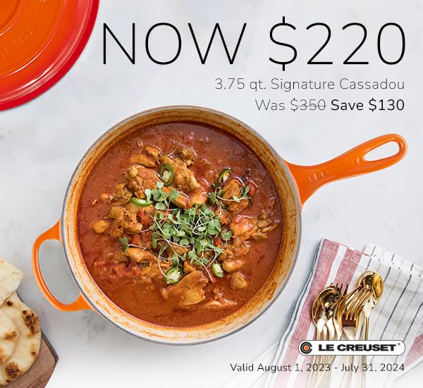 Le Creuset Cast Iron Signature Cassadou, 3.75 qt