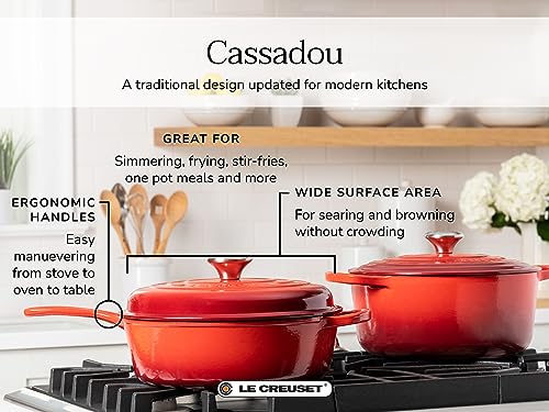 Le Creuset Cast Iron Signature Cassadou, 3.75 qt