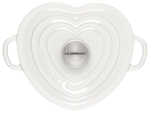 Le Creuset Heart Cocotte, 2 Quart, White