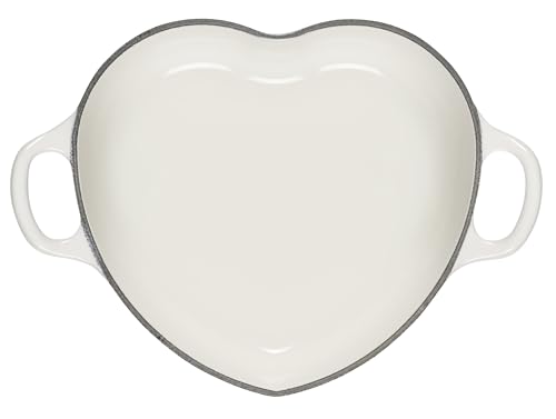 Le Creuset Heart Cocotte, 2 Quart, White