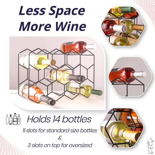 Gusto Nostro Countertop Wine Rack - 14 Bottle Stand