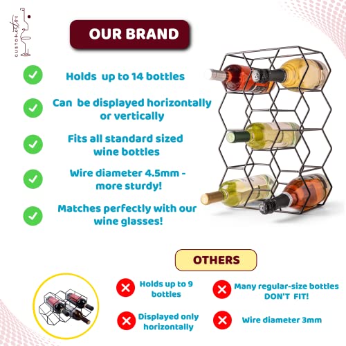 Gusto Nostro Countertop Wine Rack - 14 Bottle Stand