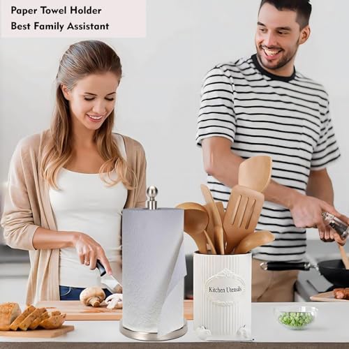 Kalitro Paper Towel Holder Stand, Sturdy Stainless Steel