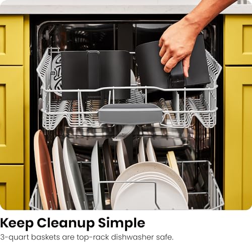 Chefman Dual Basket Air Fryer - Digital Touchscreen, Hi-Fry