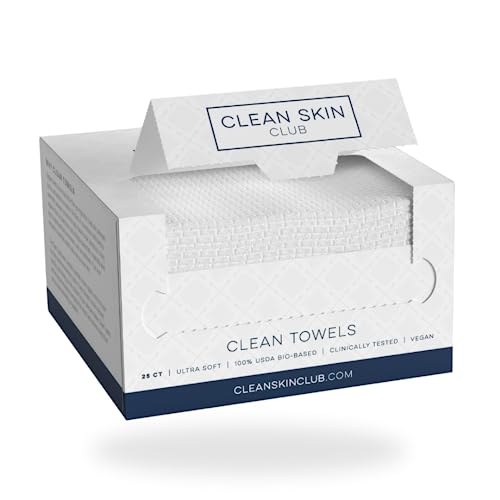 Clean Skin Club Face Towels, Disposable, 100% Biobased