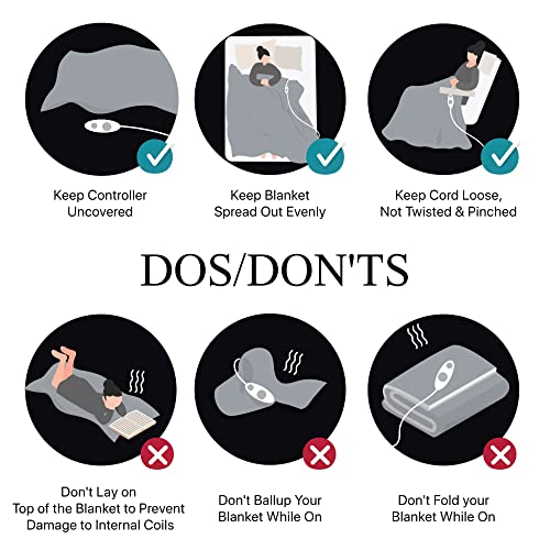 Beautyrest Heated Electric King Blanket, Fast Heating, Ivory