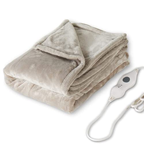 Tefici Electric Heated Blanket Throw, Super Cozy Soft