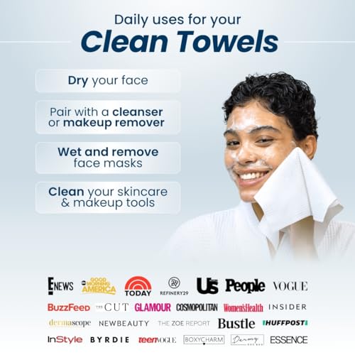 Clean Skin Club Face Towels, Disposable, 100% Biobased