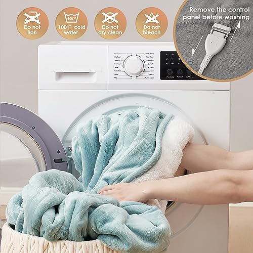 EHEYCIGA Electric Heated Blanket Twin - 5 Heating Levels