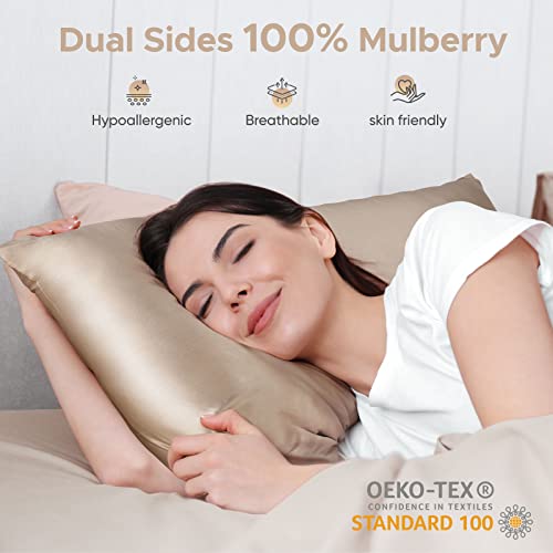 Mulberry Silk Pillowcase - Allergen Resistant, Dual Sided