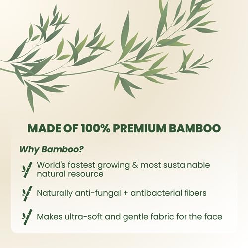 Bamboo Viscose Face Towels XL, Biodegradable, Disposable (50 count)