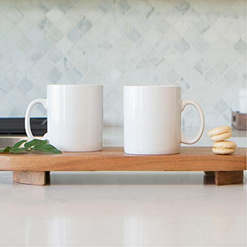 Serami 28oz White Ceramic Big Coffee Mugs (2 pack)
