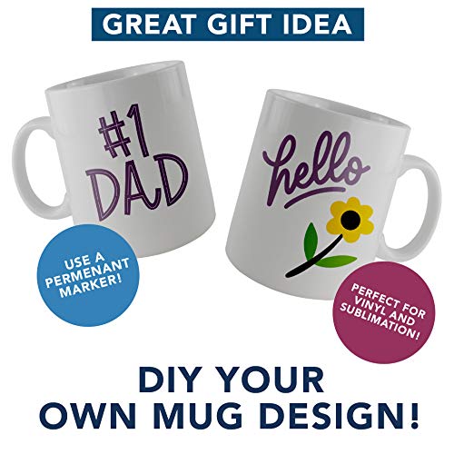 Serami 28oz White Ceramic Big Coffee Mugs (2 pack)