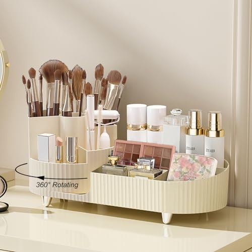 Rotating Cosmetic Organizer for Vanity with Large Capacity
