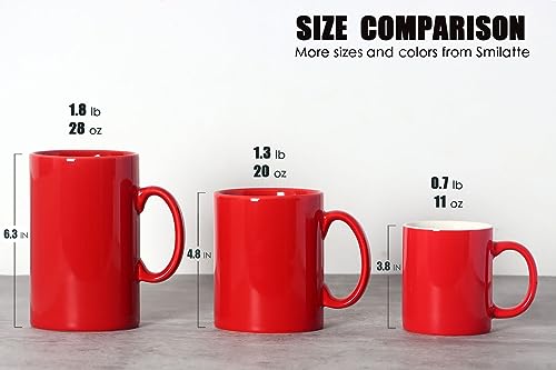 Smilatte 28 oz Extra Large Ceramic Coffee Mug