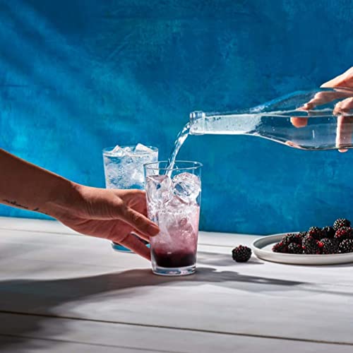 Le'raze Heavy Base Clear Glass Goblets 8pc Set