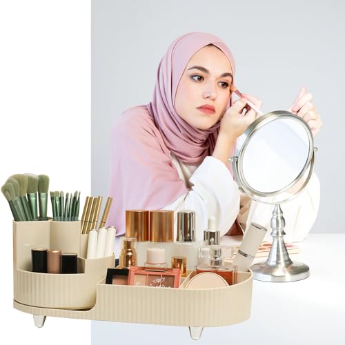 Rotating Cosmetic Organizer for Vanity with Large Capacity