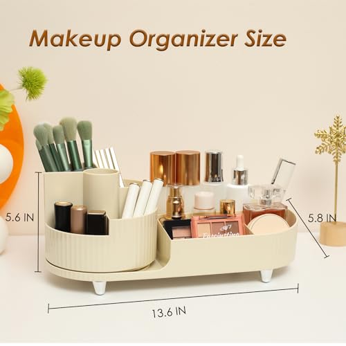 Rotating Cosmetic Organizer for Vanity with Large Capacity