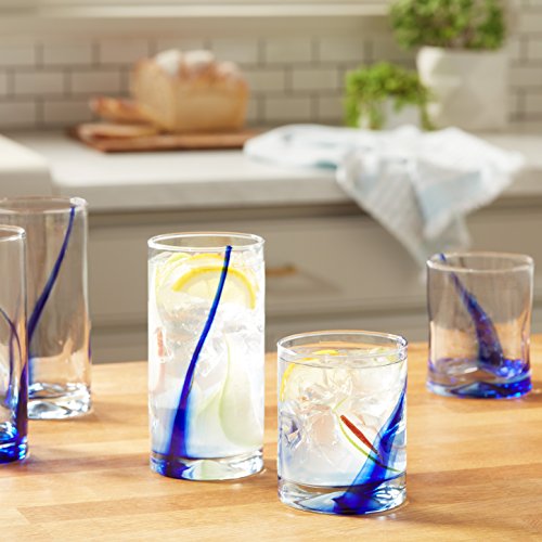 16-Piece Libbey Blue Ribbon Glassware Set, Clear