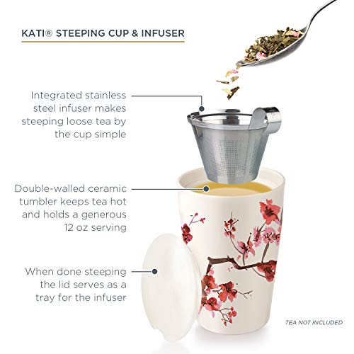 Tea Forte Kati Cup Ceramic Infuser, Cherry Blossoms